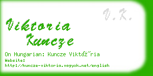 viktoria kuncze business card